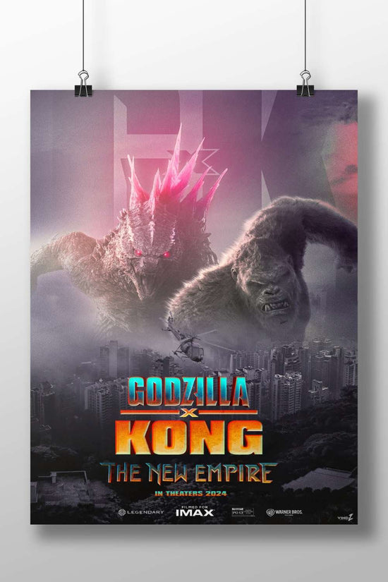 Godzilla and Kong from the "Godzilla x Kong" franchise, specifically for "Godzilla x Kong: The New Empire". Main Subject: