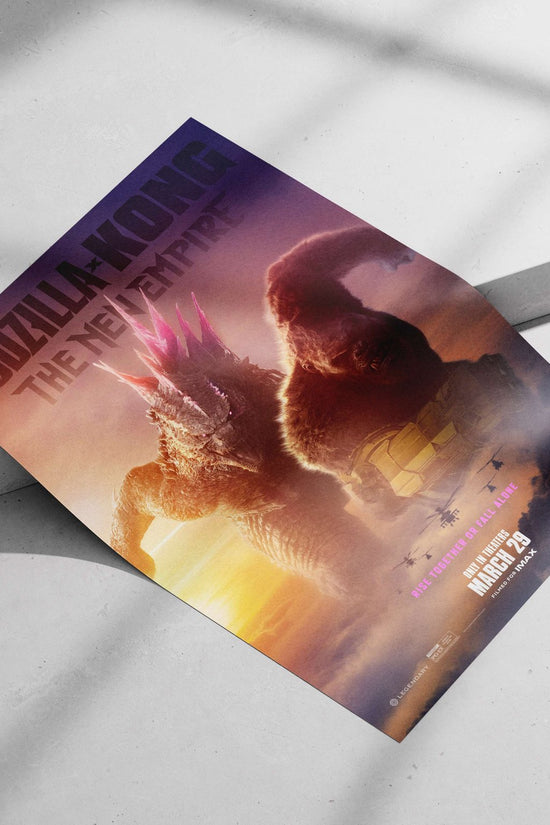 Godzilla and Kong from the "Godzilla x Kong: The New Empire" franchise Main Subject: Godzilla and Kong from the "Godzilla x