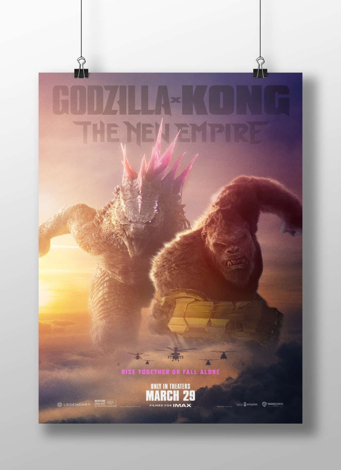Godzilla and Kong from the "Godzilla x Kong: The New Empire" franchise Main Subject: Godzilla and Kong from the "Godzilla x