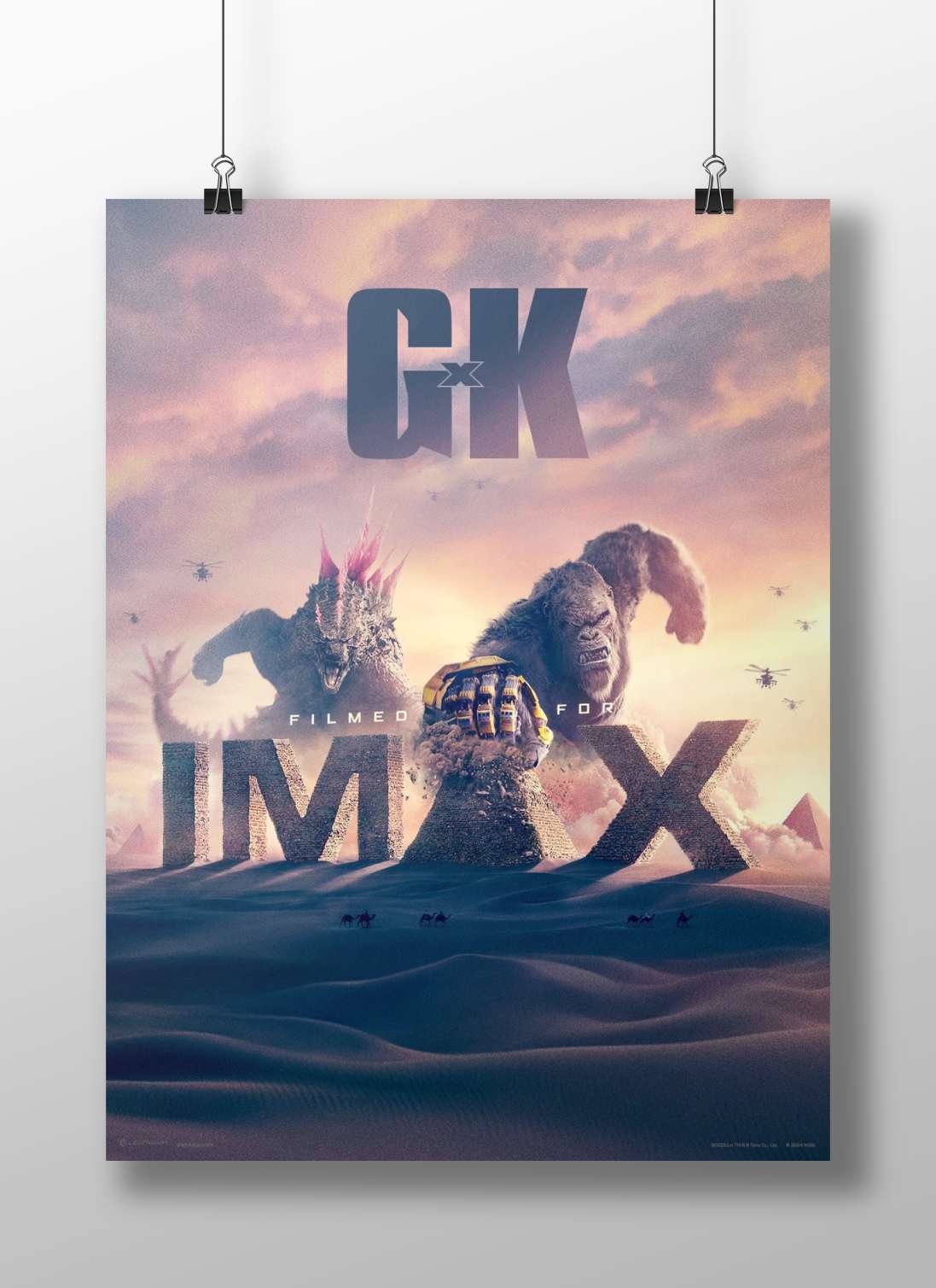 Godzilla and King Kong (specifically from the "Godzilla vs. King Kong" franchise) Main Subject: Godzilla and King Kong