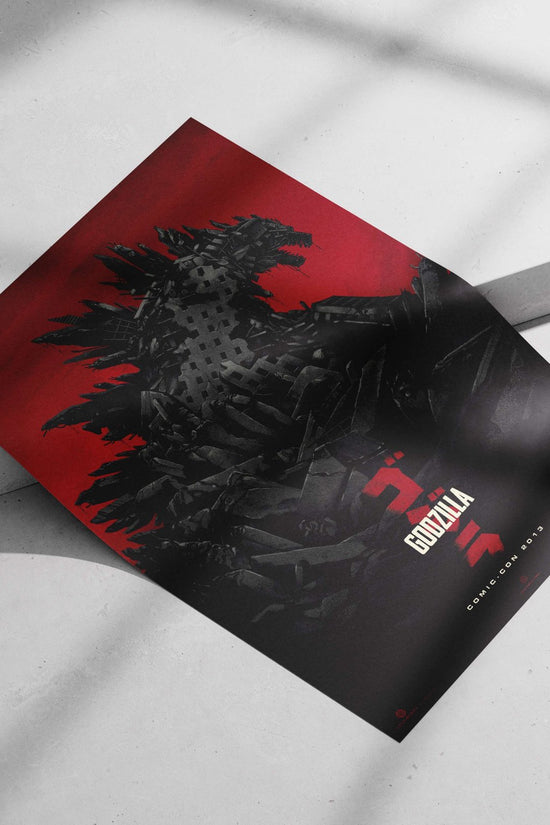 Godzilla (from the Godzilla franchise) Main Subject: Godzilla (from the Godzilla franchise) Matte poster print — Anime wall