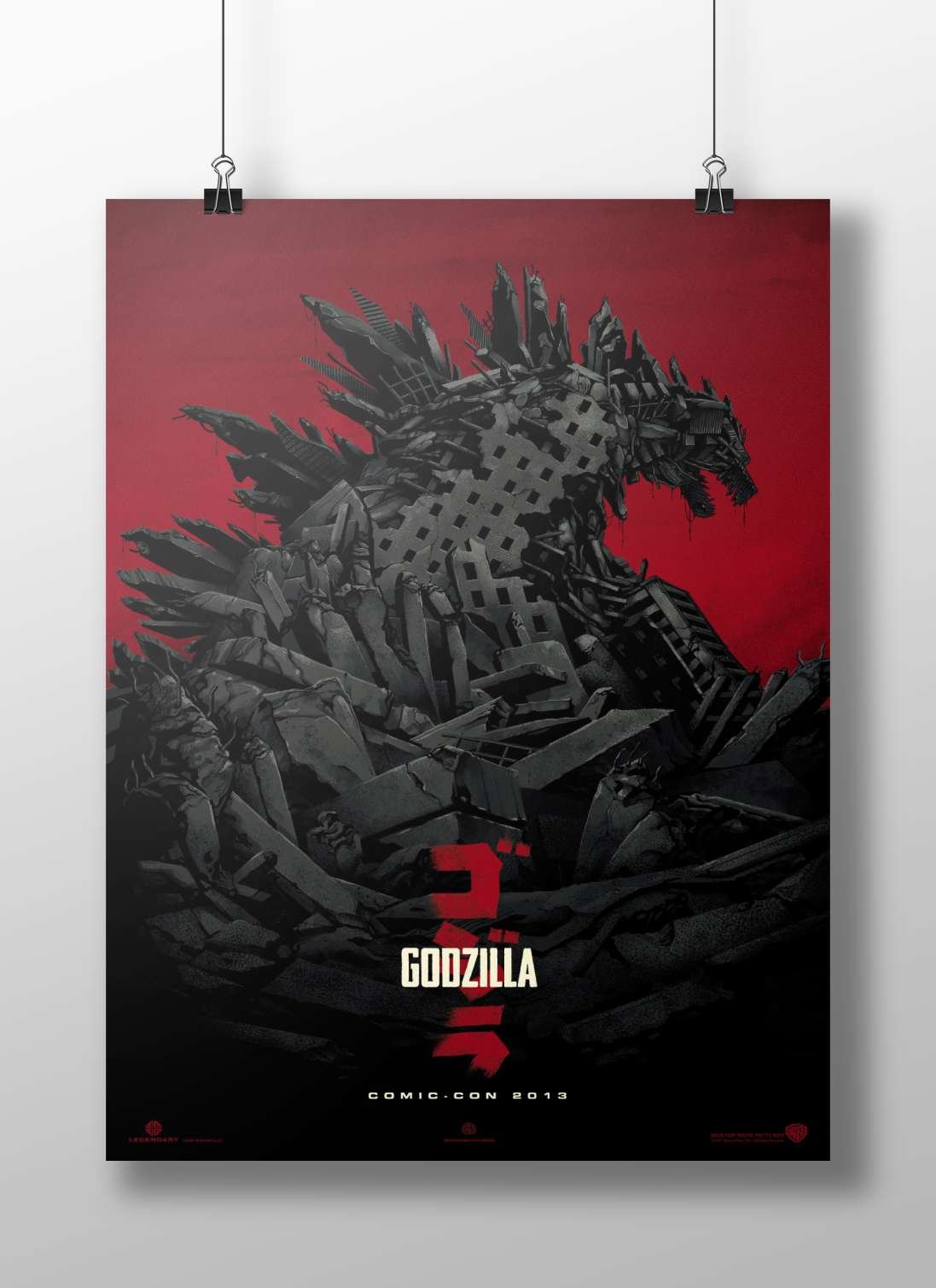 Godzilla (from the Godzilla franchise) Main Subject: Godzilla (from the Godzilla franchise) Matte BoizzBoard rigid print —