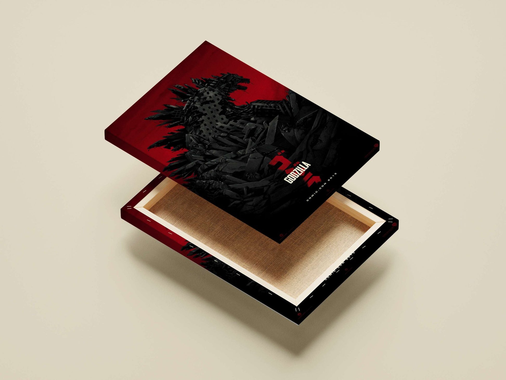 Godzilla (from the Godzilla franchise) Main Subject: Godzilla (from the Godzilla franchise) Canvas wall art — Anime wall art