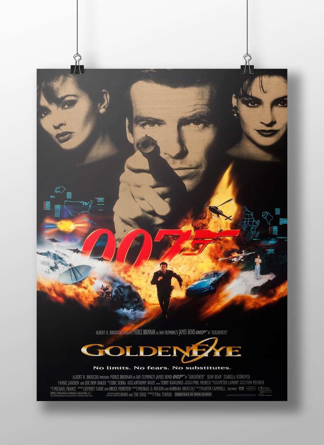 The James Bond film "GoldenEye" starring Pierce Brosnan as 007 Main Subject: The James Bond film "GoldenEye" starring Pierce
