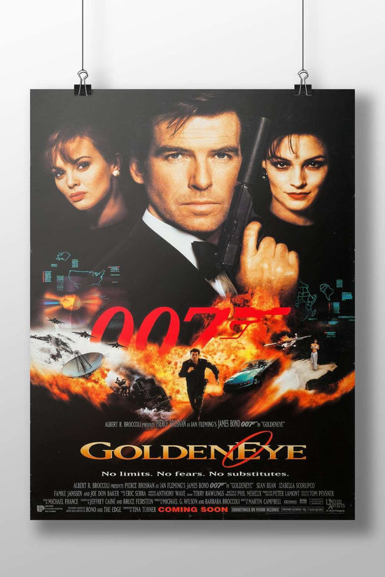 Pierce Brosnan as James Bond 007 in GoldenEye Main Subject: Pierce Brosnan as James Bond 007 in GoldenEye Matte BoizzBoard