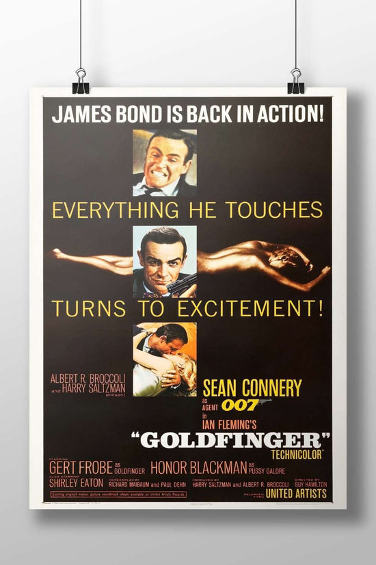 James Bond film "Goldfinger" (1964) starring Sean Connery as Agent 007 Main Subject: James Bond film "Goldfinger" (1964)