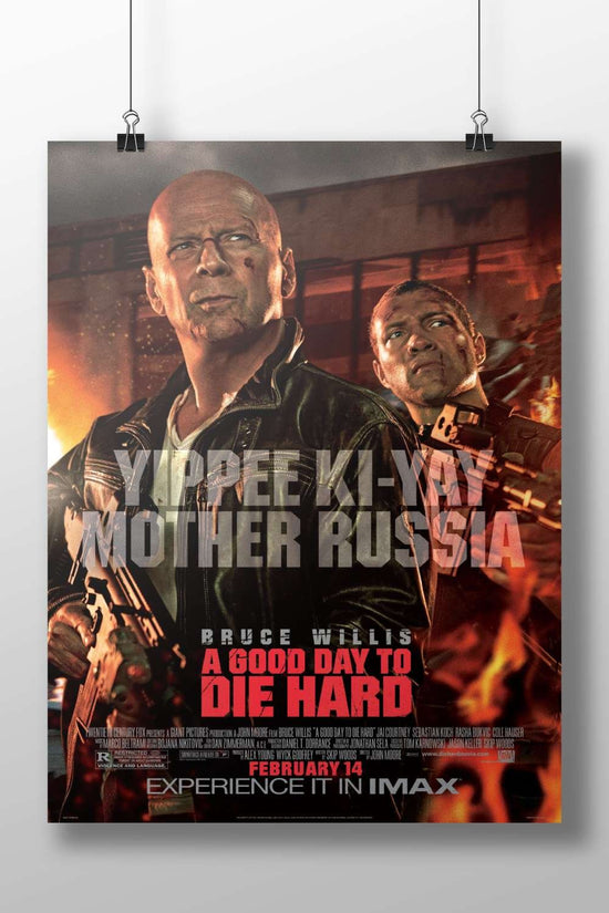 Bruce Willis and the Die Hard franchise Main Subject: Bruce Willis and the Die Hard franchise Matte BoizzBoard rigid print —