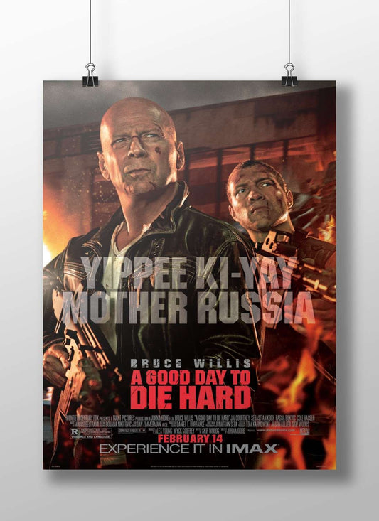 Bruce Willis and the Die Hard franchise Main Subject: Bruce Willis and the Die Hard franchise Matte BoizzBoard rigid print —