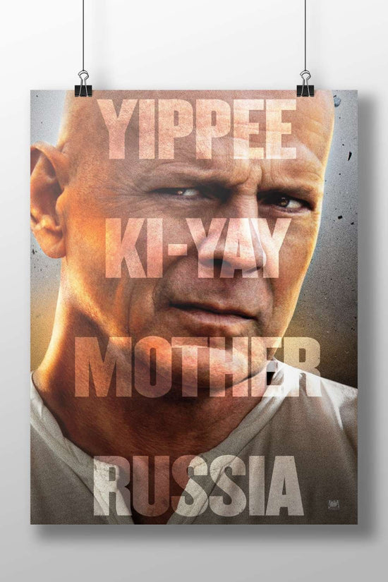 Bruce Willis Main Subject: Bruce Willis Matte BoizzBoard rigid print — Hollywood wall art India | PosterBoizz