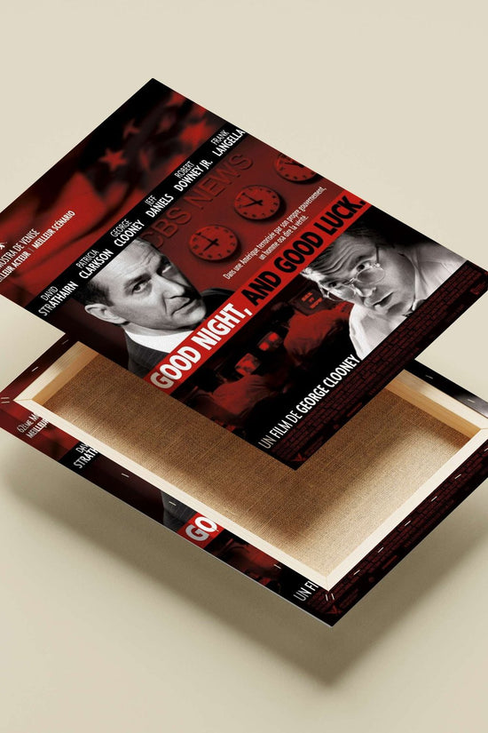 Good Night, and Good Luck (film) with David Strathairn, George Clooney, Jeff Daniels, Robert Downey Jr., and Frank Langella