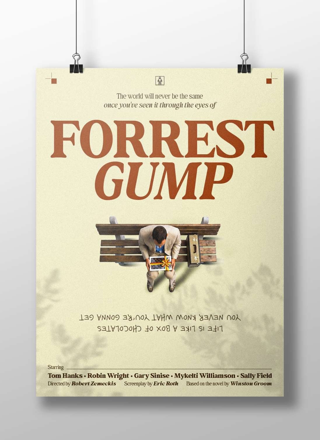 Forrest Gump (film title) Main Subject: Forrest Gump (film title) Matte BoizzBoard rigid print — Bollywood wall art India |