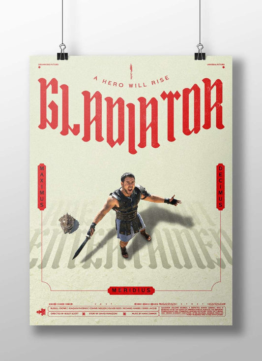 Maximus from the Gladiator film Main Subject: Maximus from the Gladiator film Matte BoizzBoard rigid print — Hollywood wall