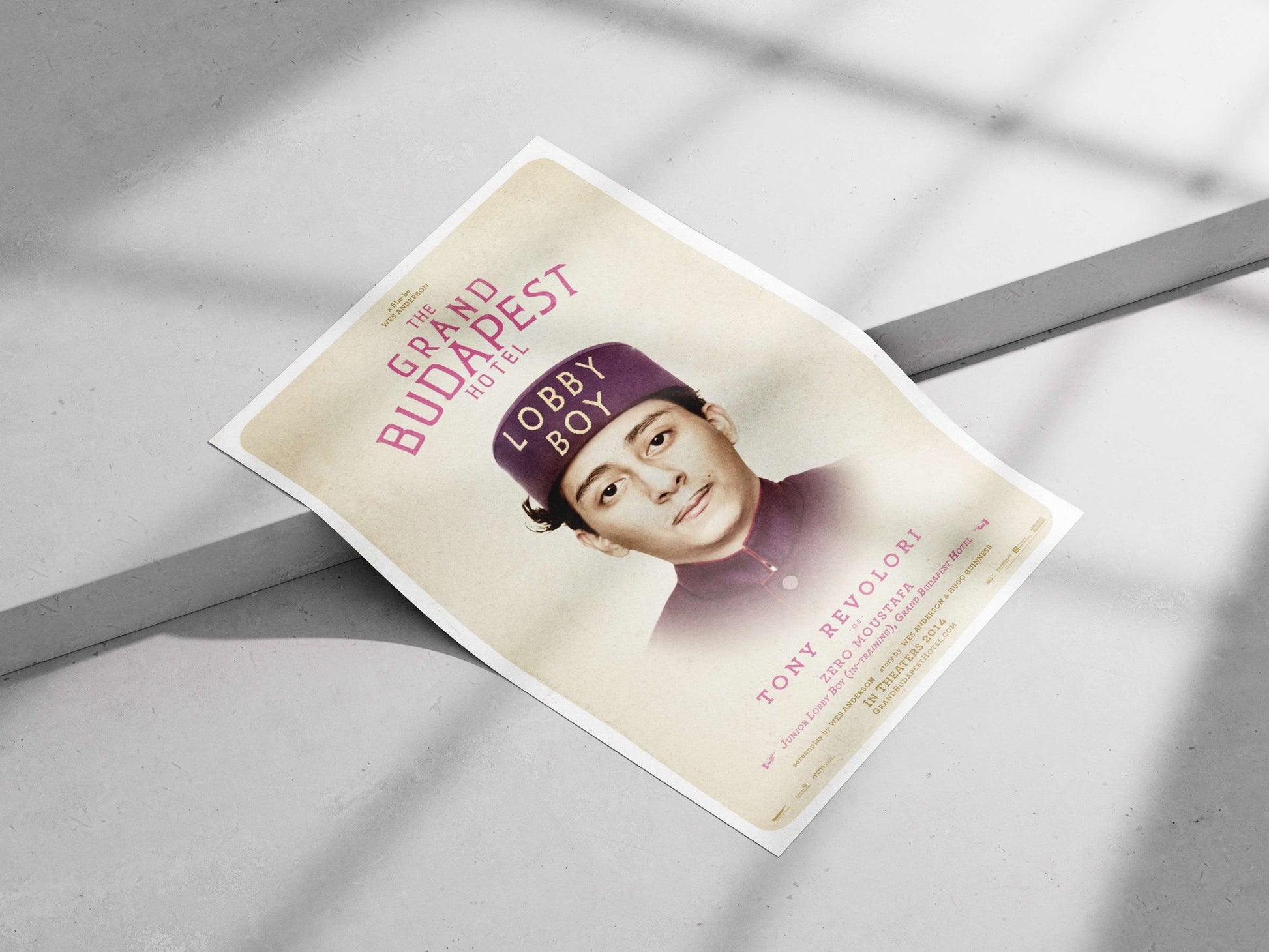Tony Revolori as Zero Moustafa (Junior Lobby Boy) from *The Grand Budapest Hotel* Main Subject: Tony Revolori as Zero