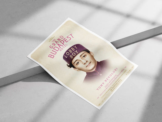 Tony Revolori as Zero Moustafa (Junior Lobby Boy) from *The Grand Budapest Hotel* Main Subject: Tony Revolori as Zero