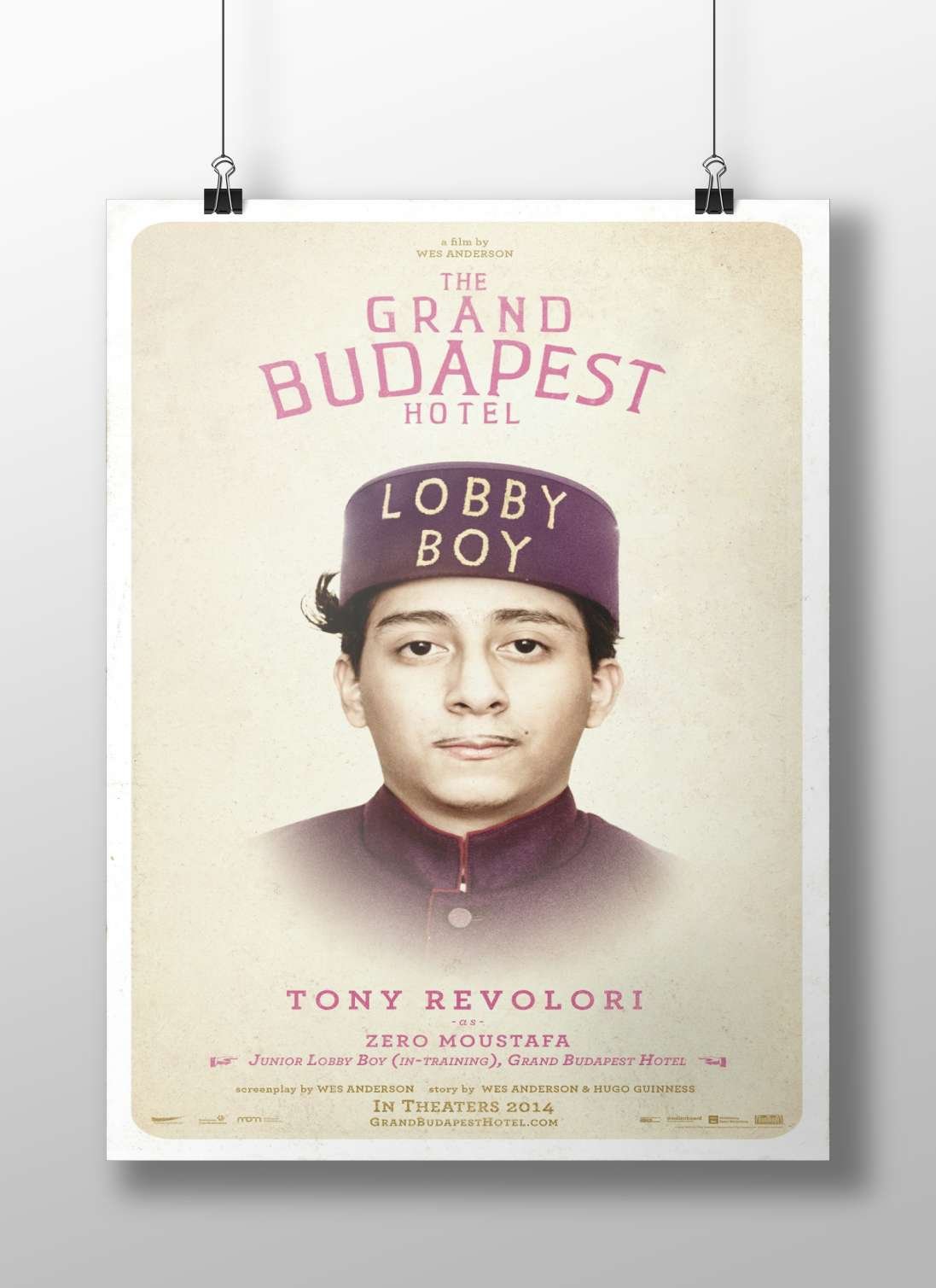 Tony Revolori as Zero Moustafa (Junior Lobby Boy) from *The Grand Budapest Hotel* Main Subject: Tony Revolori as Zero