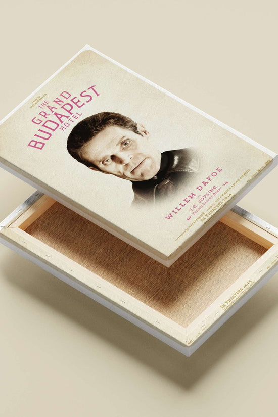 The Grand Budapest Hotel movie poster featuring Willem Dafoe as J.G. Jopling Main Subject: The Grand Budapest Hotel movie