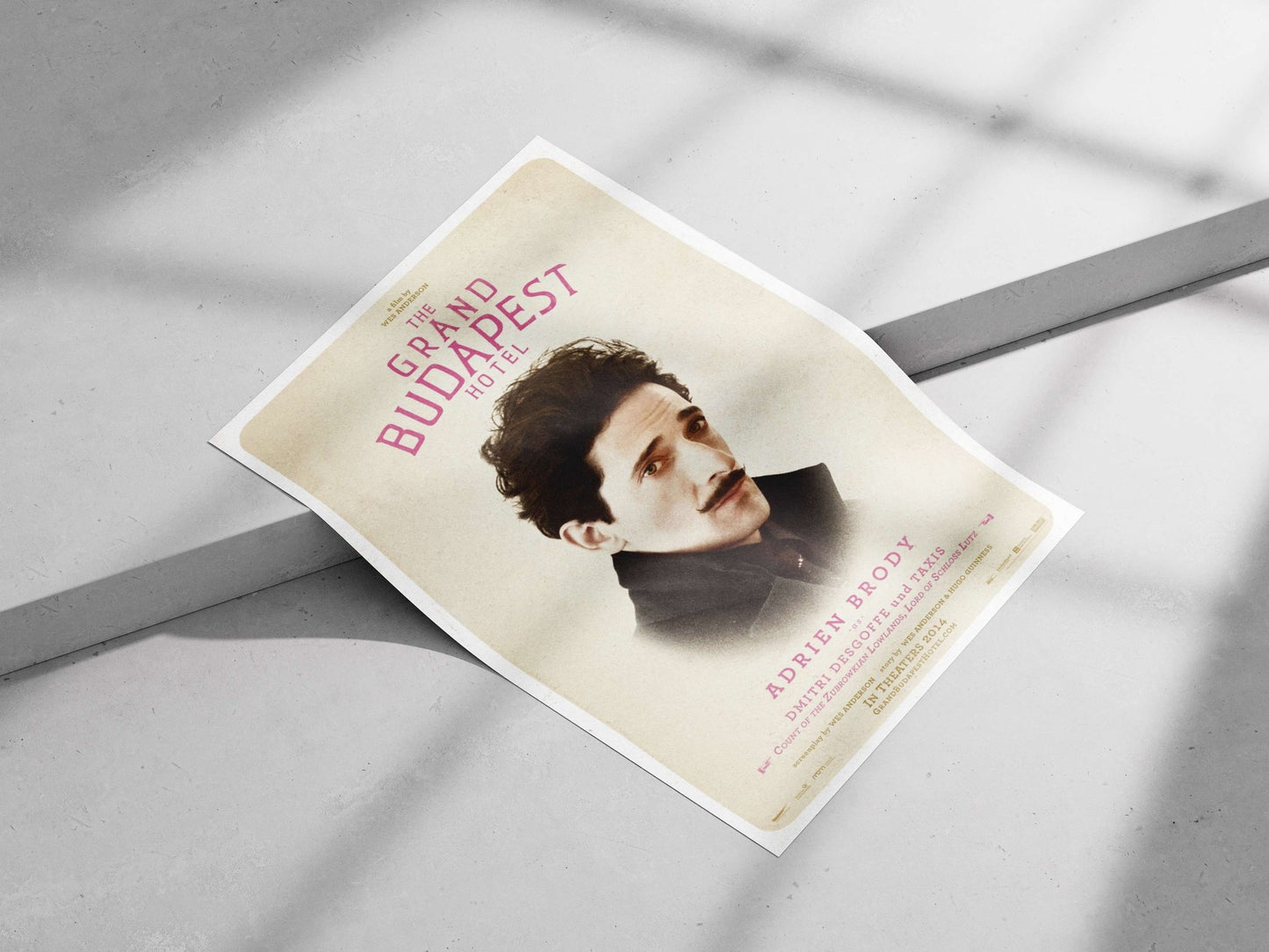 The Grand Budapest Hotel (film) Main Subject: The Grand Budapest Hotel (film) Matte poster print — Bollywood wall art India