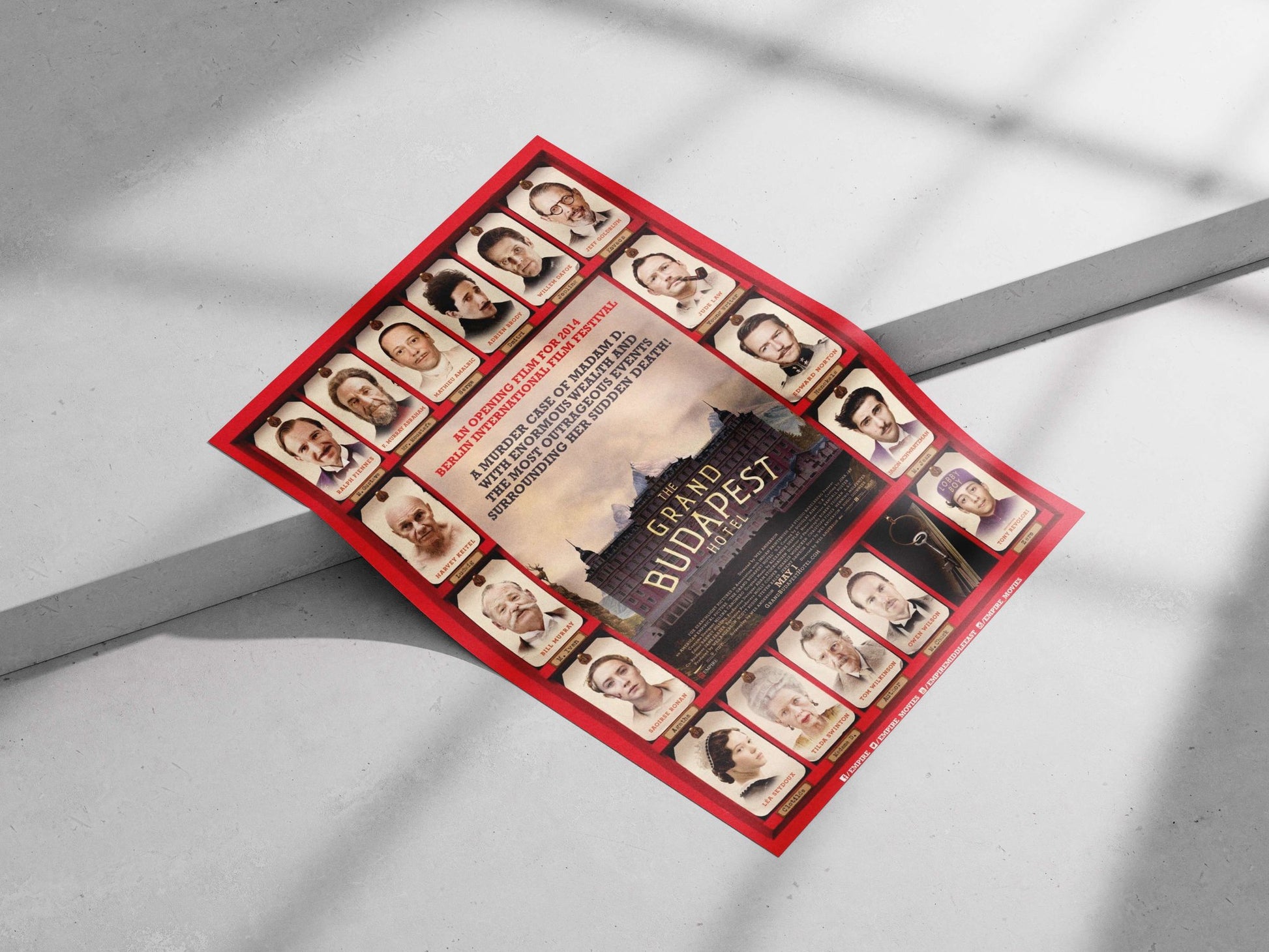 The Grand Budapest Hotel (film) Main Subject: The Grand Budapest Hotel (film) Matte poster print — Bollywood wall art India