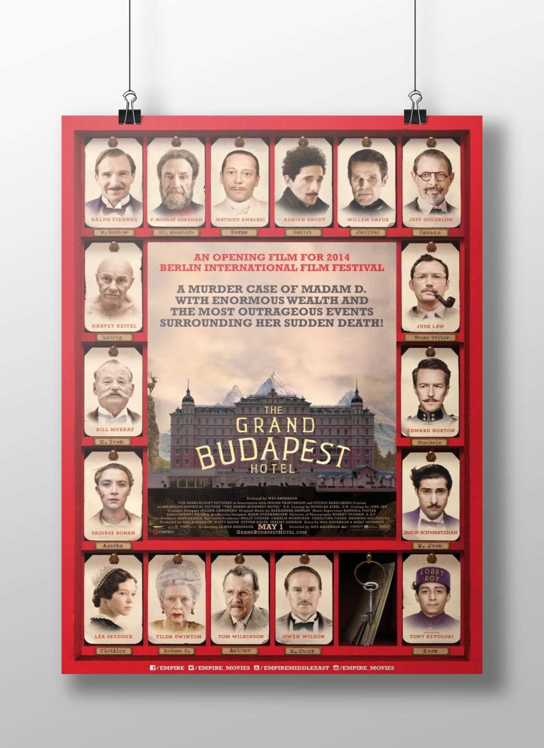 The Grand Budapest Hotel (film) Main Subject: The Grand Budapest Hotel (film) Matte BoizzBoard rigid print — Bollywood wall