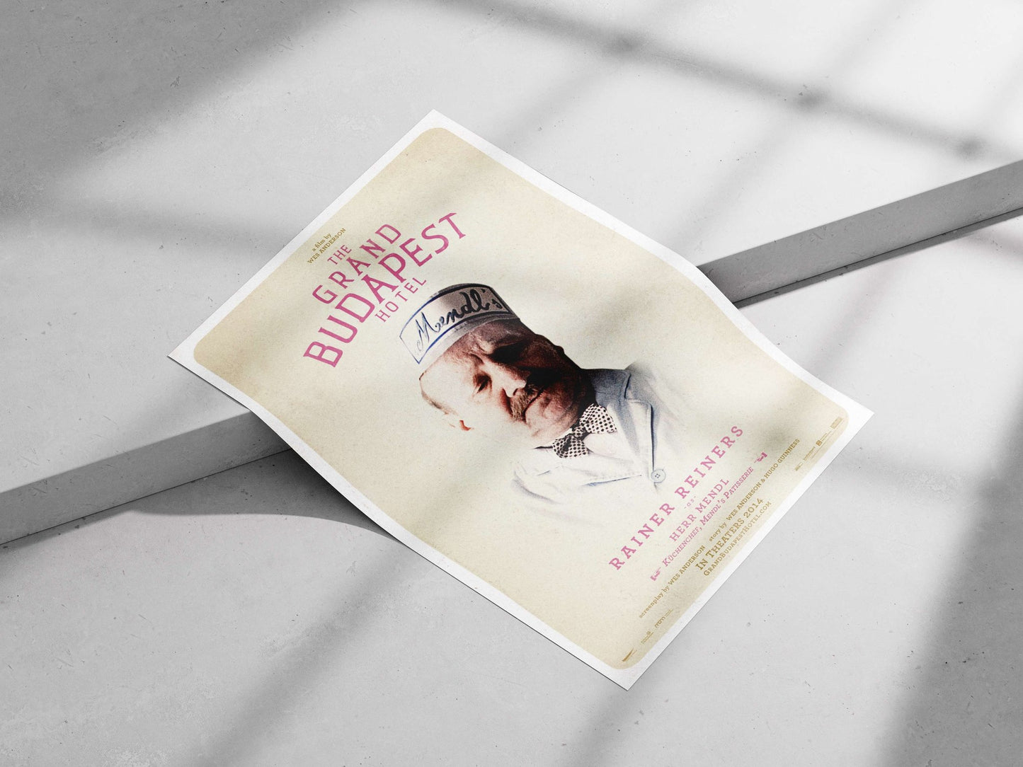 Rainer Reiners as Herr Mendl from *The Grand Budapest Hotel* Main Subject: Rainer Reiners as Herr Mendl from *The Grand