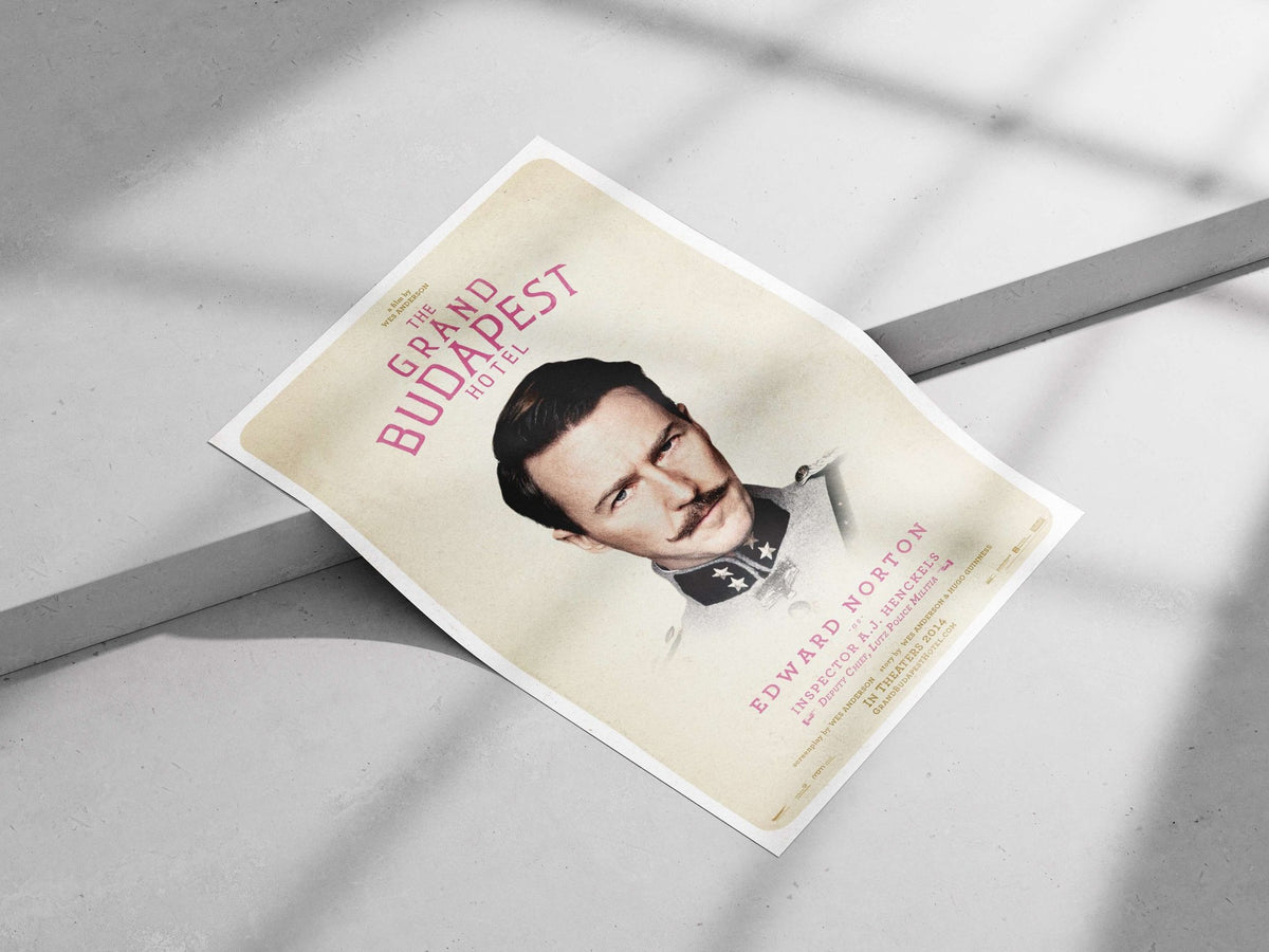 Edward Norton as Inspector A.J. Henckels Main Subject: Edward Norton as Inspector A.J. Henckels Matte poster print —
