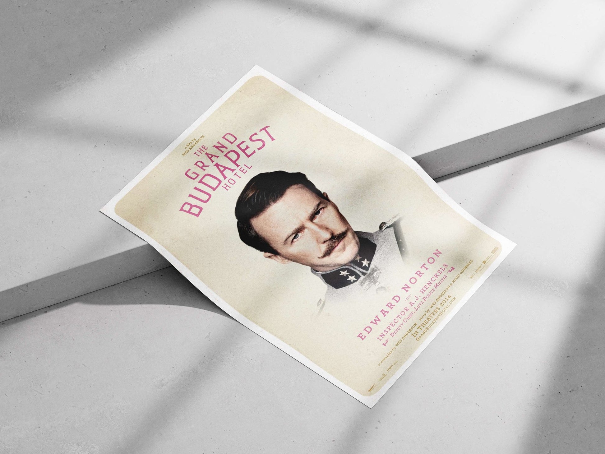 Edward Norton as Inspector A.J. Henckels Main Subject: Edward Norton as Inspector A.J. Henckels Matte poster print —