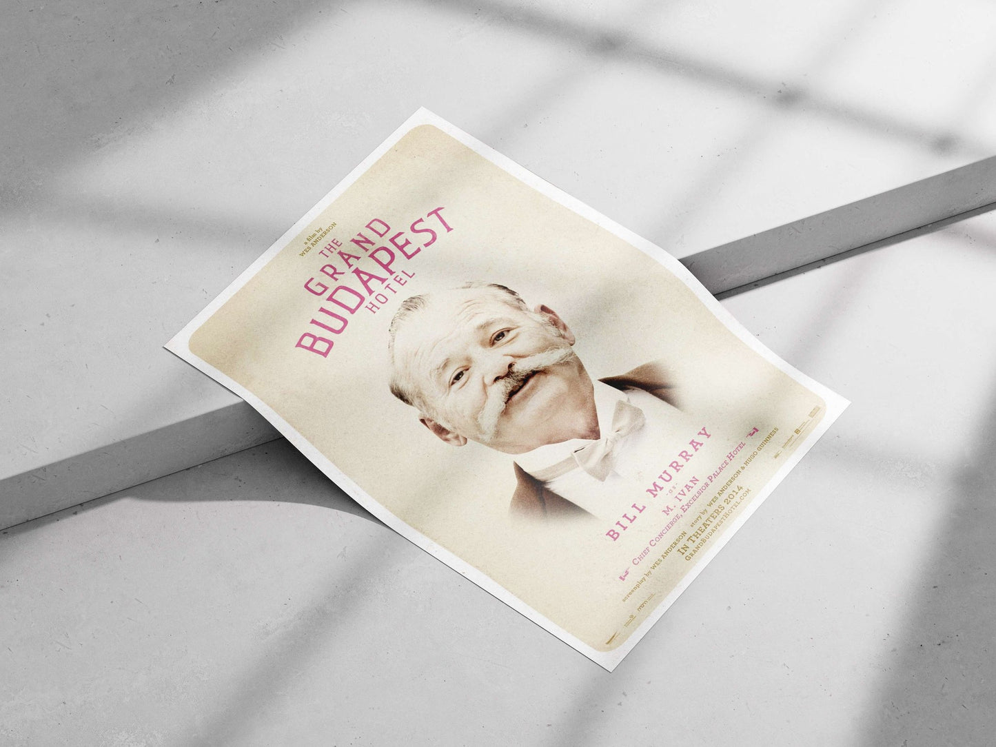The Grand Budapest Hotel (film) Main Subject: The Grand Budapest Hotel (film) Matte poster print — Bollywood wall art India