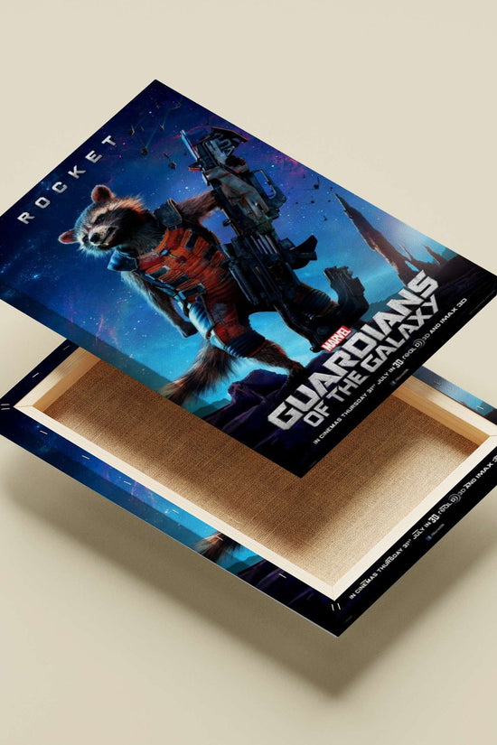 Rocket Raccoon, a character from Marvel's Guardians of the Galaxy franchise Main Subject: Rocket Raccoon, a character from