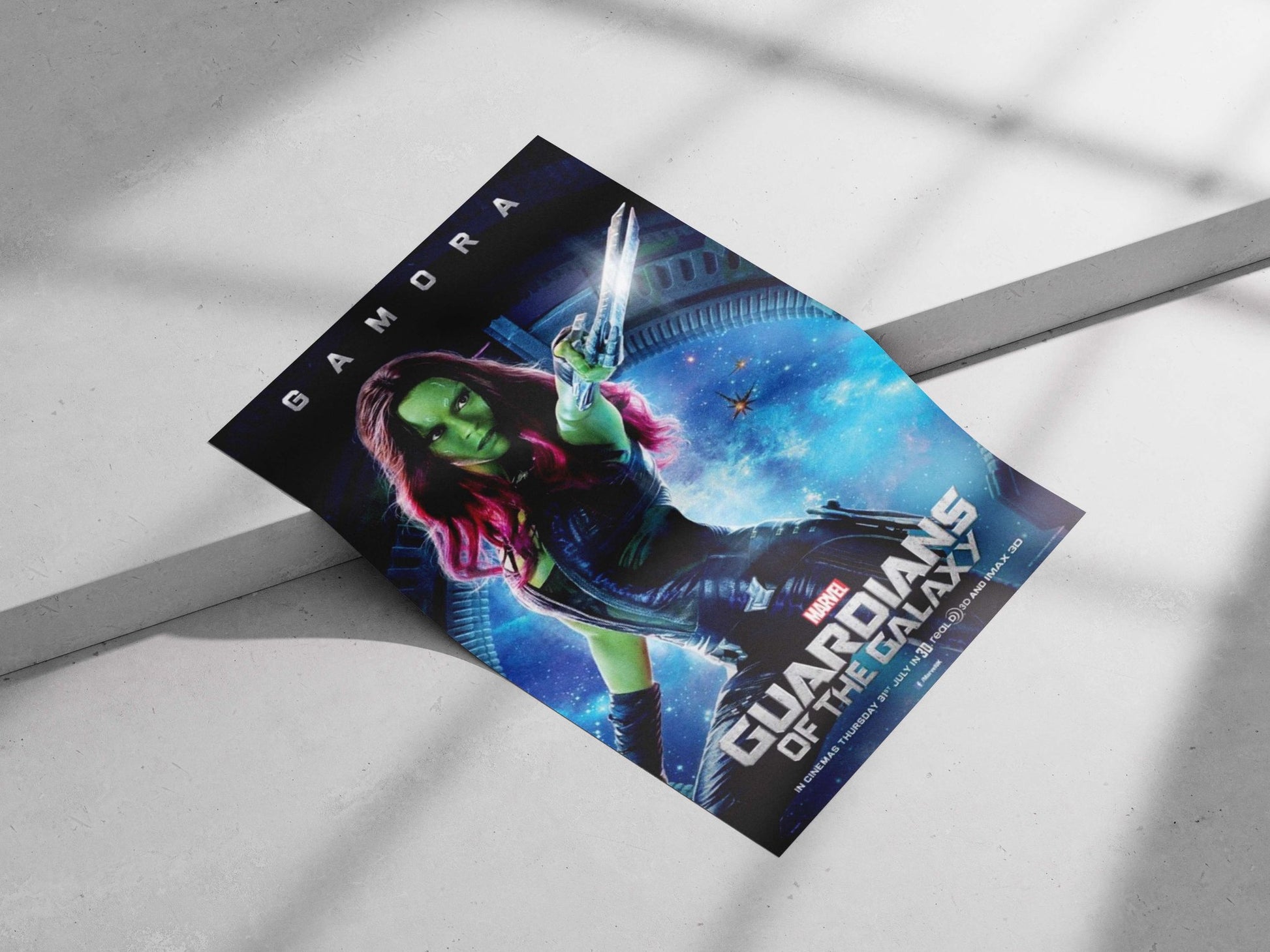 Gamora (real name) from Marvel's Guardians of the Galaxy Main Subject: Gamora (real name) from Marvel's Guardians of the