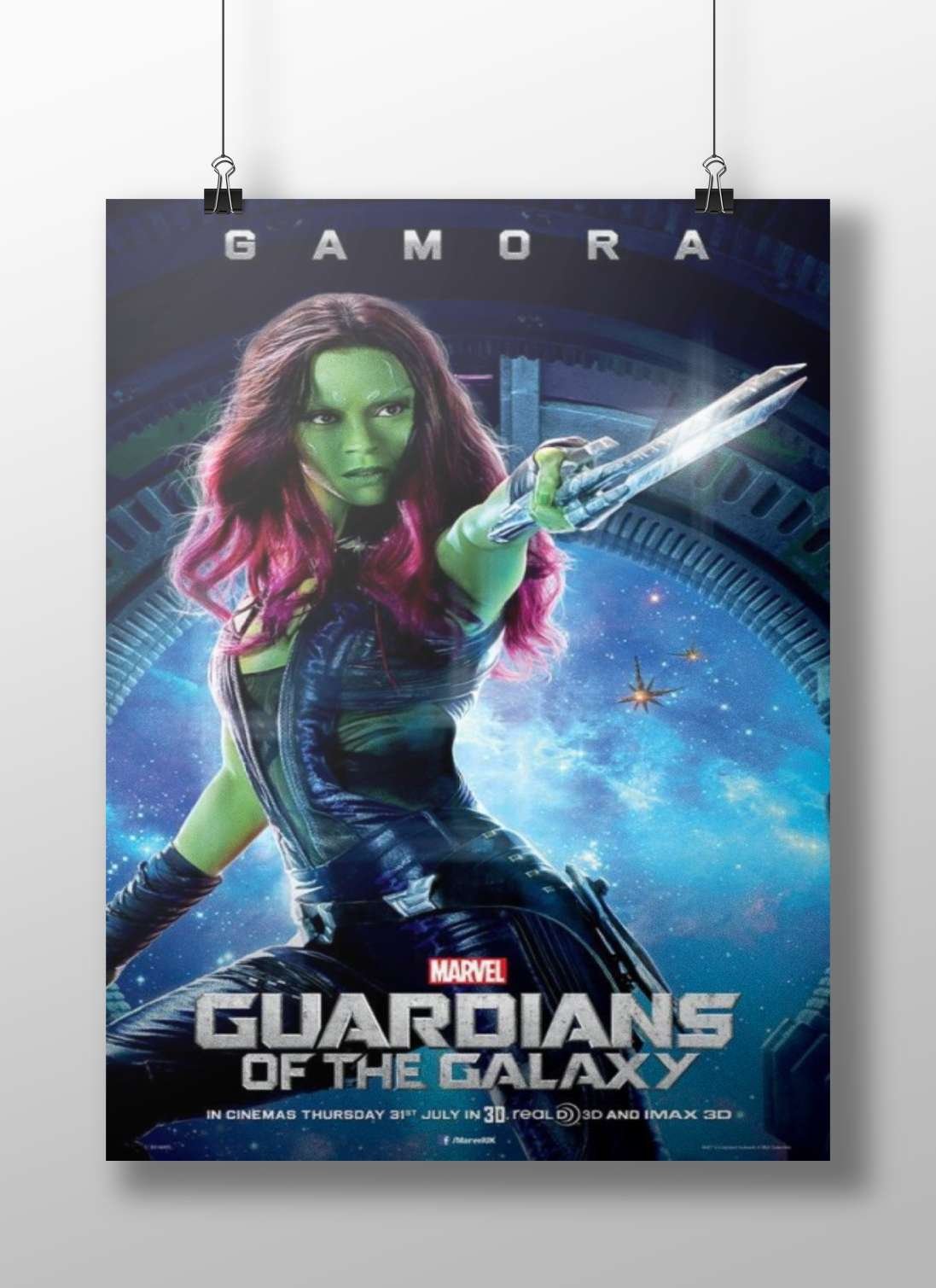Gamora (real name) from Marvel's Guardians of the Galaxy Main Subject: Gamora (real name) from Marvel's Guardians of the