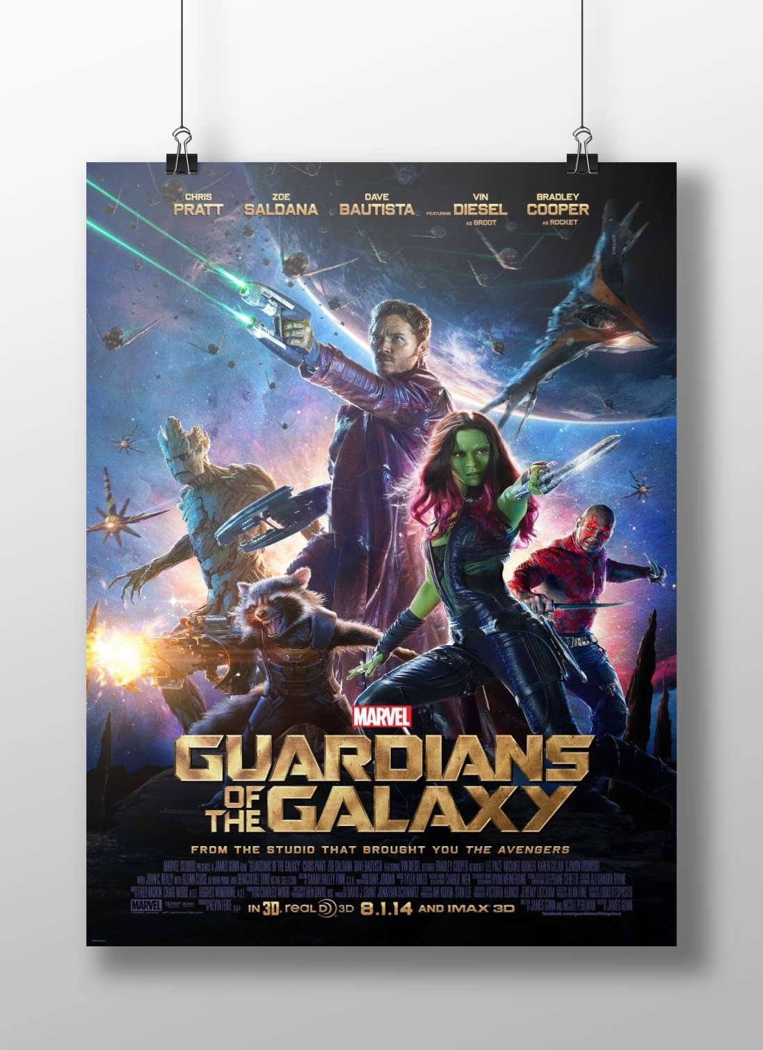 Marvel's Guardians of the Galaxy (featuring Chris Pratt, Zoe Saldana, Dave Bautista, Vin Diesel, Bradley Cooper as Groot and
