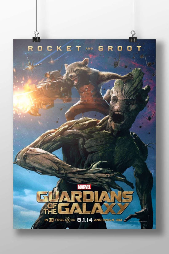 Rocket (the raccoon character) and Groot (the tree-like character) from Marvel's Guardians of the Galaxy franchise Main