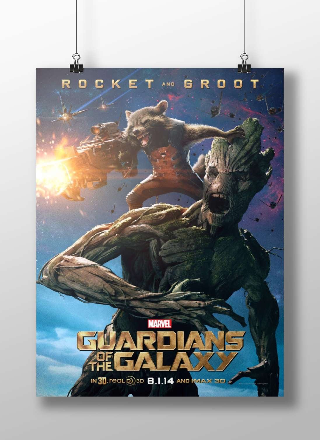 Rocket (the raccoon character) and Groot (the tree-like character) from Marvel's Guardians of the Galaxy franchise Main