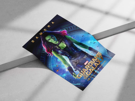 Gamora from Marvel's Guardians of the Galaxy Main Subject: Gamora from Marvel's Guardians of the Galaxy Matte poster print —