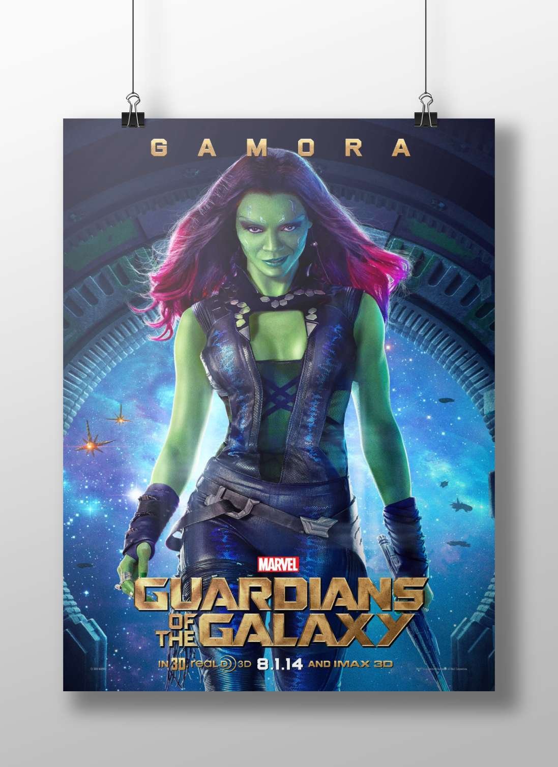 Gamora from Marvel's Guardians of the Galaxy Main Subject: Gamora from Marvel's Guardians of the Galaxy Matte BoizzBoard
