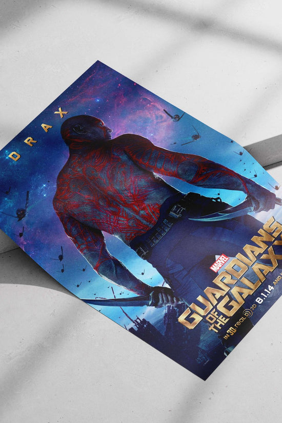 Drax, a character from Marvel's Guardians of the Galaxy franchise Main Subject: Drax, a character from Marvel's Guardians of