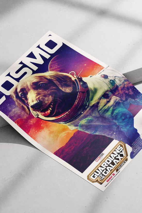 Cosmo (the dog character from Guardians of the Galaxy Vol. 3) Main Subject: Cosmo (the dog character from Guardians of the