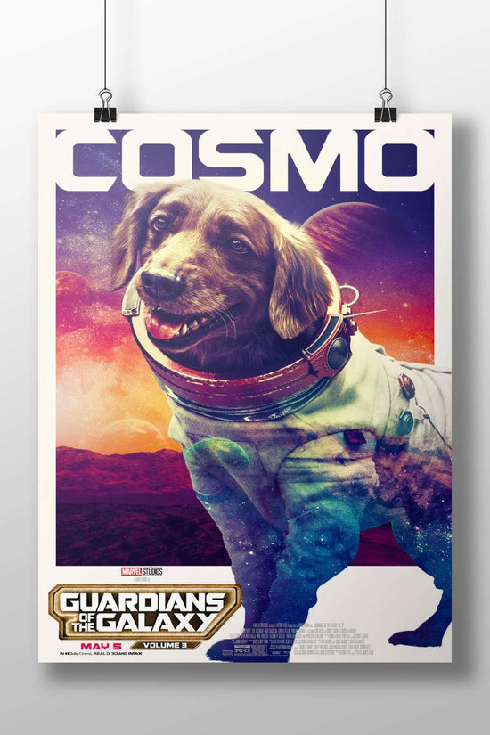 Cosmo (the dog character from Guardians of the Galaxy Vol. 3) Main Subject: Cosmo (the dog character from Guardians of the