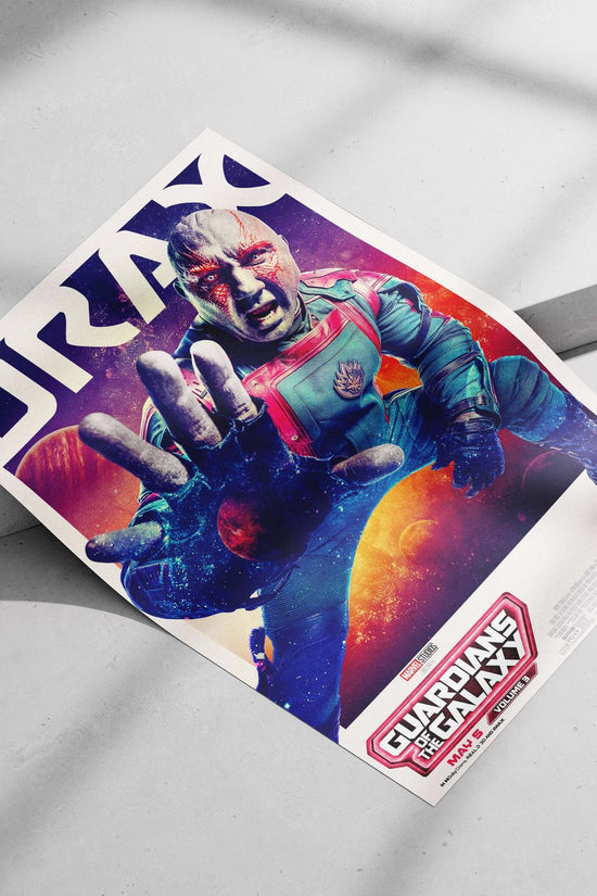 Drax from Guardians of the Galaxy Vol. 3 Main Subject: Drax from Guardians of the Galaxy Vol. 3 Matte poster print —