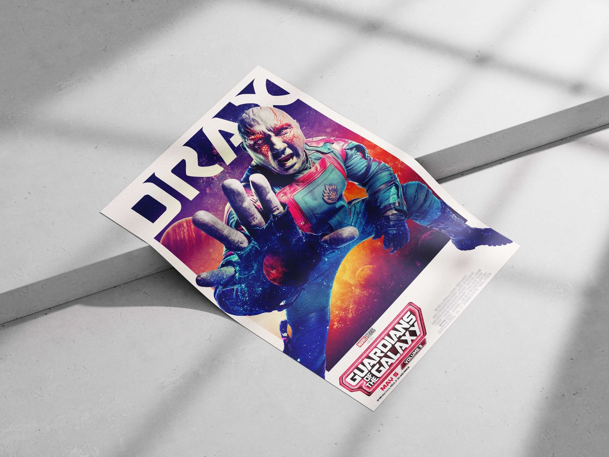 Drax from Guardians of the Galaxy Vol. 3 Main Subject: Drax from Guardians of the Galaxy Vol. 3 Matte poster print —