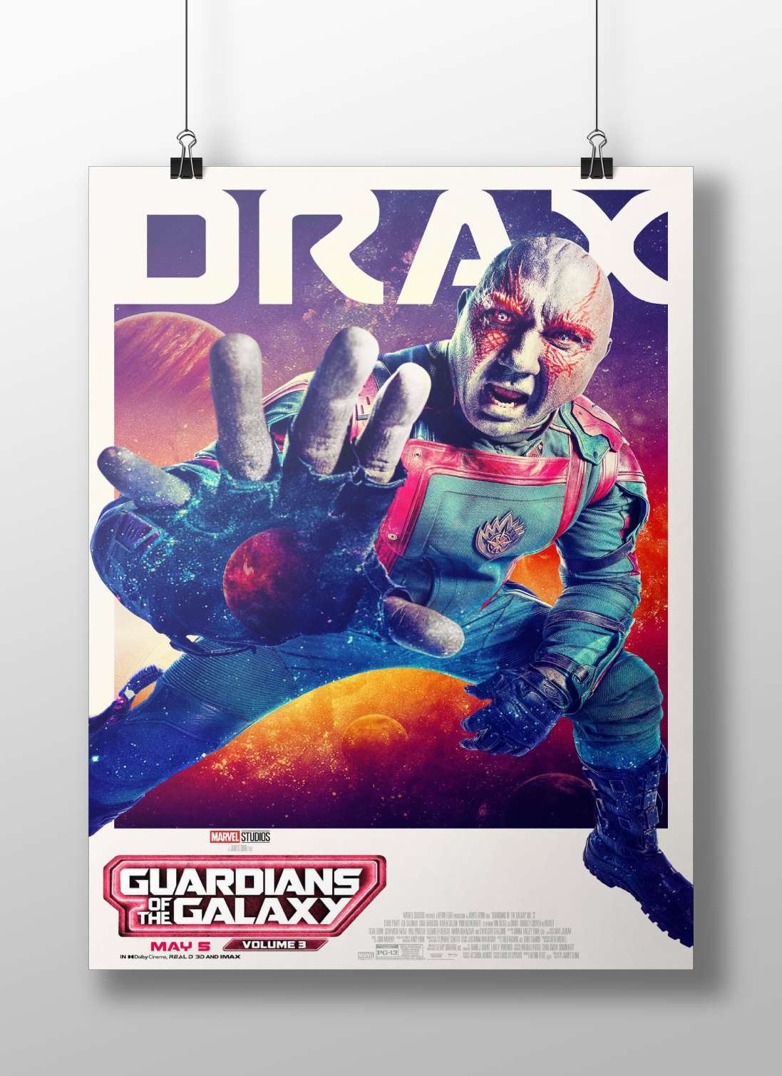 Drax from Guardians of the Galaxy Vol. 3 Main Subject: Drax from Guardians of the Galaxy Vol. 3 Matte BoizzBoard rigid print