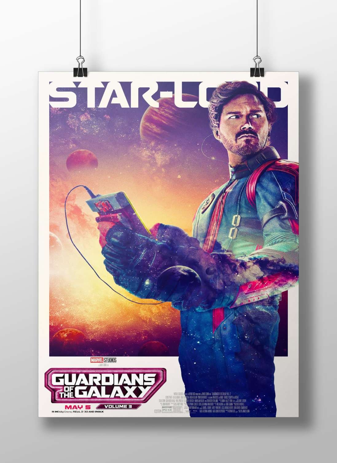 Star-Lord (Peter Quill) from Guardians of the Galaxy Volume 3 (Marvel Studios) Main Subject: Star-Lord (Peter Quill) from