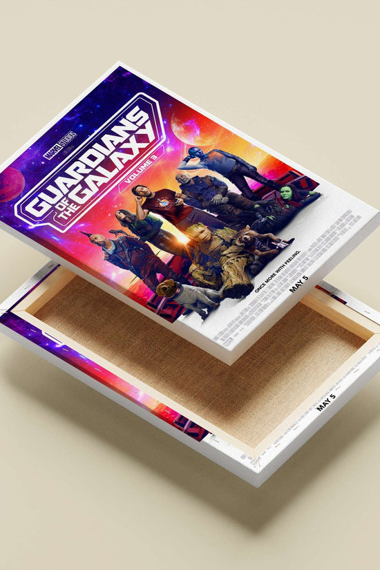 The characters from Marvel Studios' Guardians of the Galaxy Vol. 3, including Peter Quill (Star-Lord), Gamora, Rocket