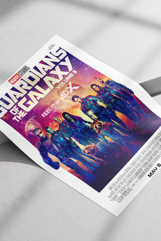 Guardians of the Galaxy Volume 3 team (Chris Pratt, Zoe Saldaña, Dave Bautista, Vin Diesel, Bradley Cooper, Karen Gillan,