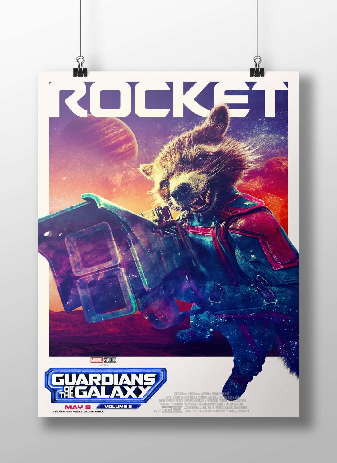 Rocket Raccoon from Marvel Studios' Guardians of the Galaxy Vol. 3 Main Subject: Rocket Raccoon from Marvel Studios'