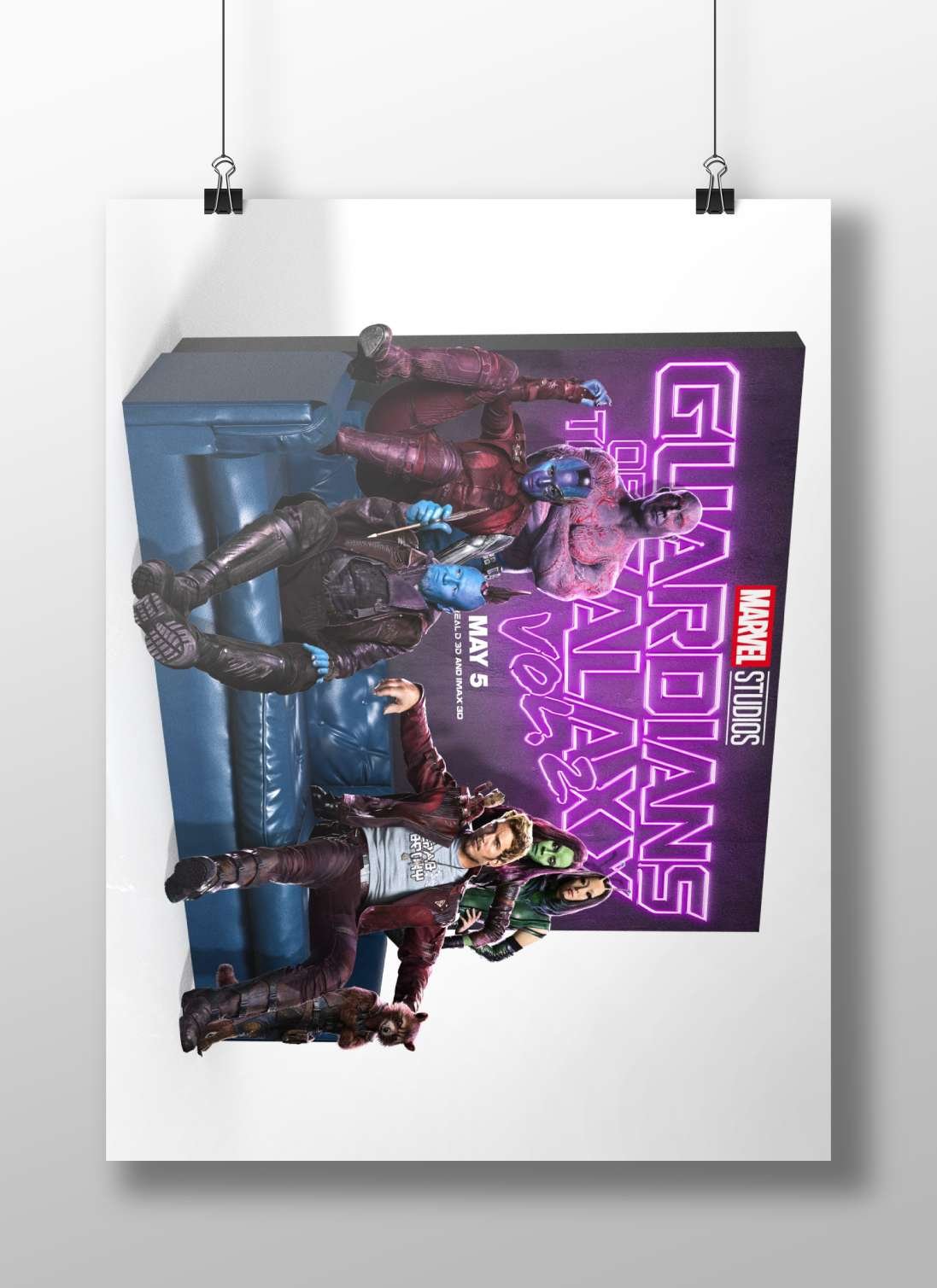 Guardians of the Galaxy characters (Peter Quill/Star-Lord, Rocket Raccoon, Groot, Drax, Mantis) from Marvel Studios'