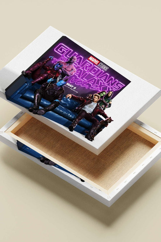 Guardians of the Galaxy characters (Peter Quill/Star-Lord, Rocket Raccoon, Groot, Drax, Mantis) from Marvel Studios'