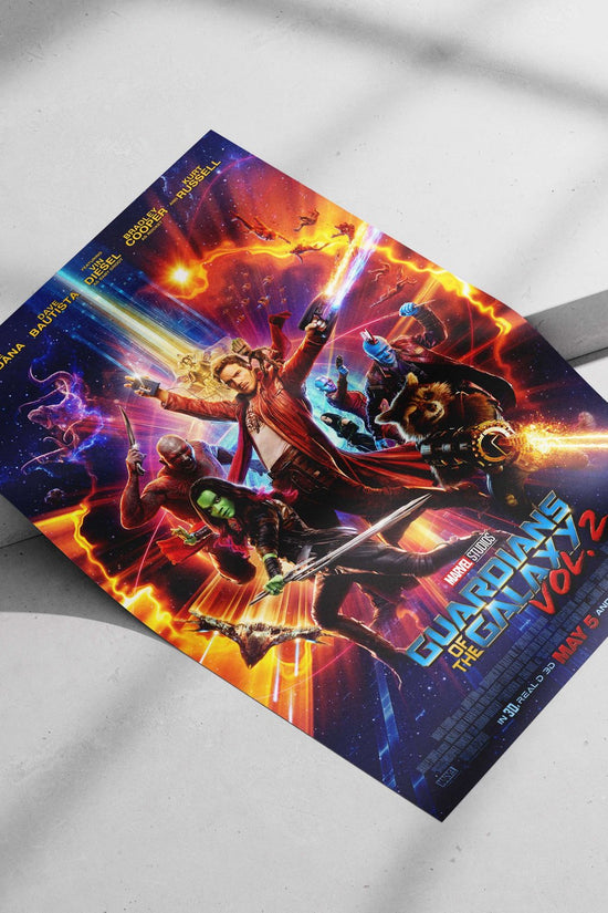Guardians of the Galaxy Vol. 2 featuring Chris Pratt, Zoe Saldana, Dave Bautista, Vin Diesel, Bradley Cooper, and Kurt