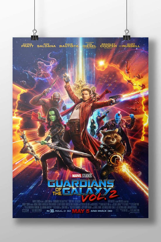 Guardians of the Galaxy Vol. 2 featuring Chris Pratt, Zoe Saldana, Dave Bautista, Vin Diesel, Bradley Cooper, and Kurt