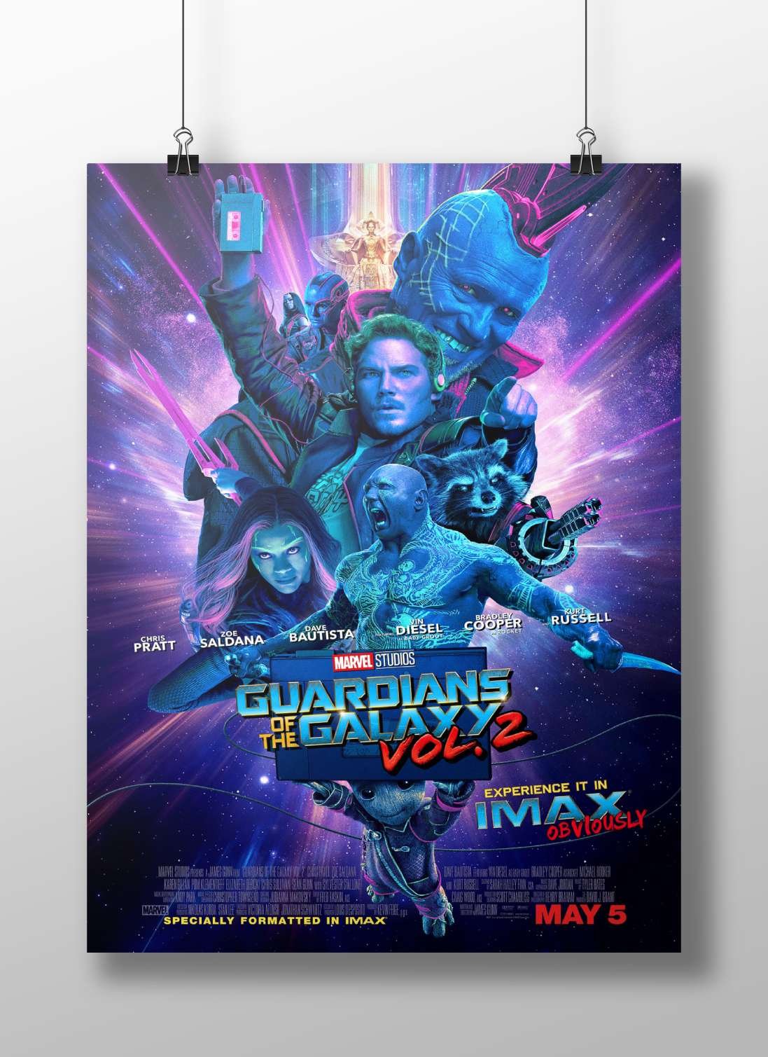 Guardians of the Galaxy Vol. 2 (Marvel Studios film, featuring Chris Pratt, Zoe Saldana, Dave Bautista, Vin Diesel, Bradley